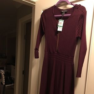 INC deep plum sweater dress